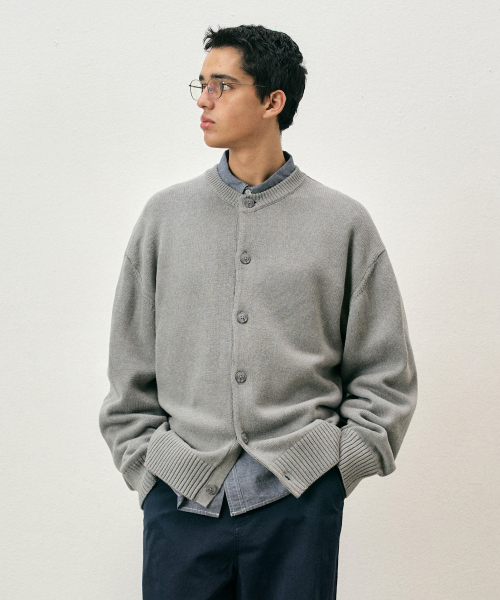 ソフト ベーシック ラウンド カーディガン ネイビー NAVY 画像 10