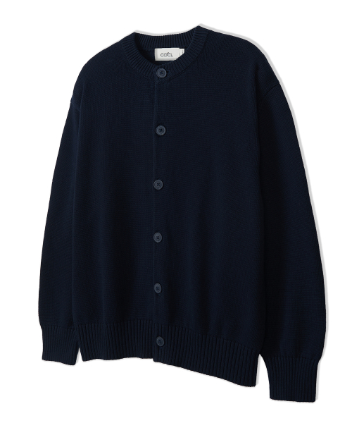 ソフト ベーシック ラウンド カーディガン ネイビー NAVY