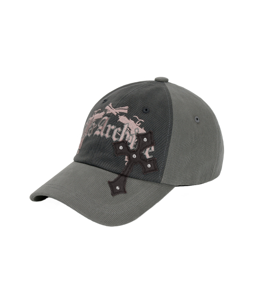 GILAARCHIVE 길라아카이브(GILAARCHIVE) CROSS PATCHED PISTOL BALLCAP_GY 이미지 2