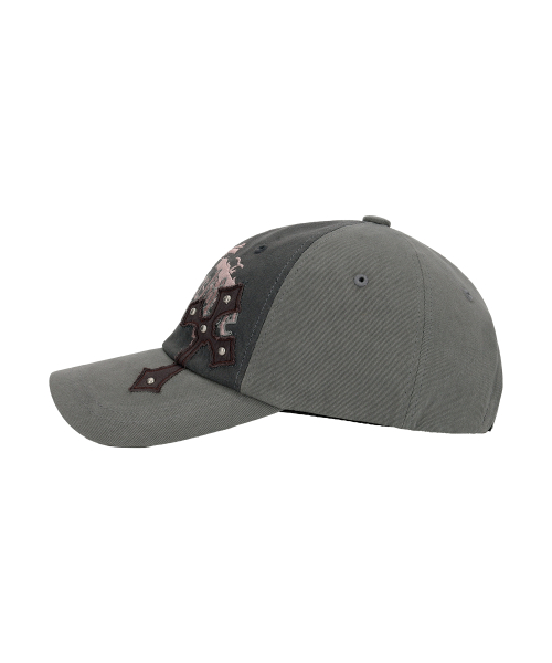 GILAARCHIVE 길라아카이브(GILAARCHIVE) CROSS PATCHED PISTOL BALLCAP_GY 이미지 3