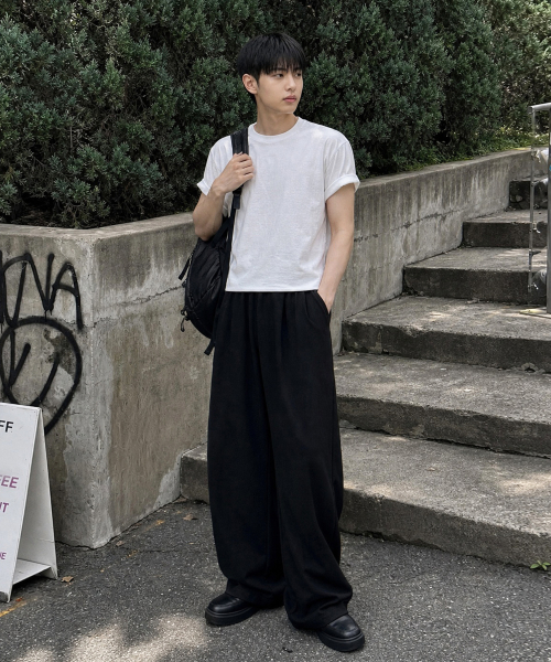 シグニチャー ダブルタック ワイドトレーニングパンツ 2カラー展開 画像 5
