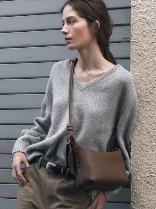드메리엘(DEMERIEL) Veneta Volume Bag Mocha 이미지 3