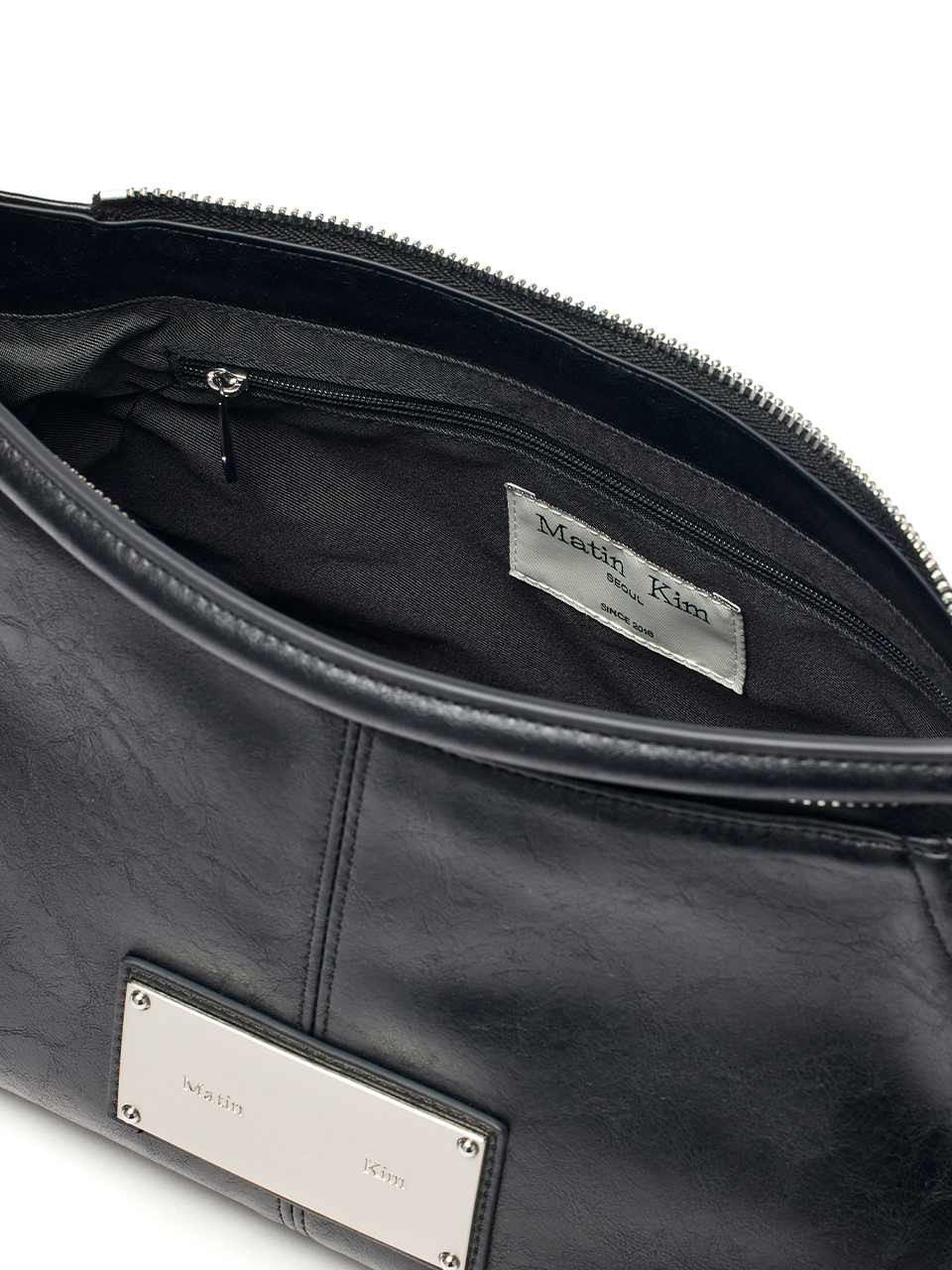 마뗑킴(MATIN KIM) SIDE ZIPPER TWO WAY BAG IN BLACK 이미지 5