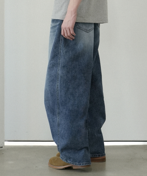 M250 カーブドワイドデニムパンツ_デニムブルー 画像 3