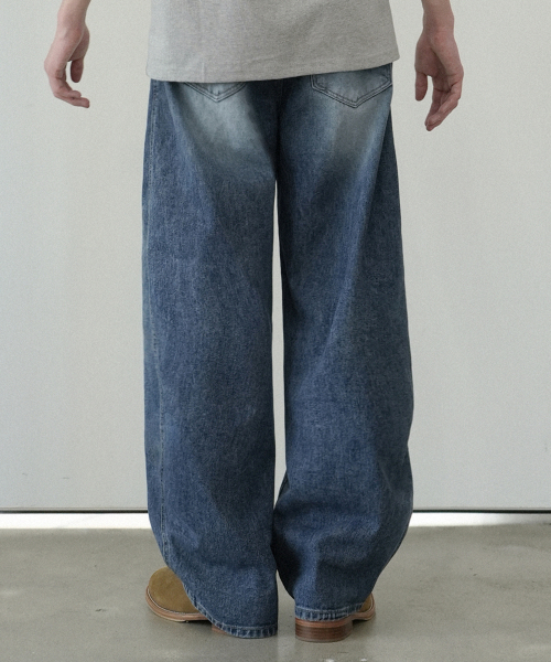 M250 カーブドワイドデニムパンツ_デニムブルー 画像 4