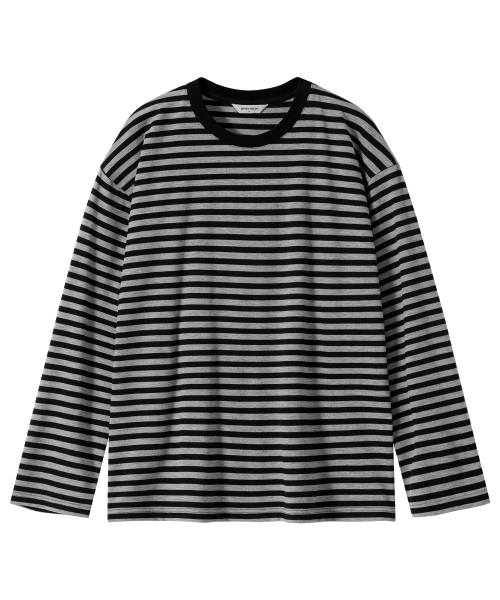 BRENSON ブレンソン オーバーフィット 1:1 ストライプ 長袖Tシャツ (5色展開) 画像 5