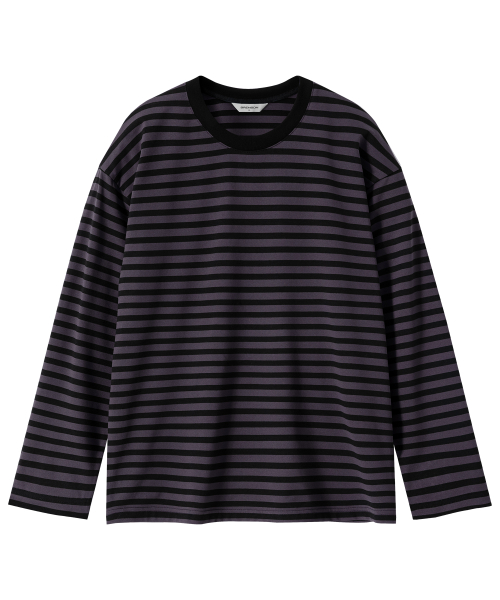 BRENSON ブレンソン オーバーフィット 1:1 ストライプ 長袖Tシャツ (5色展開) 画像 6