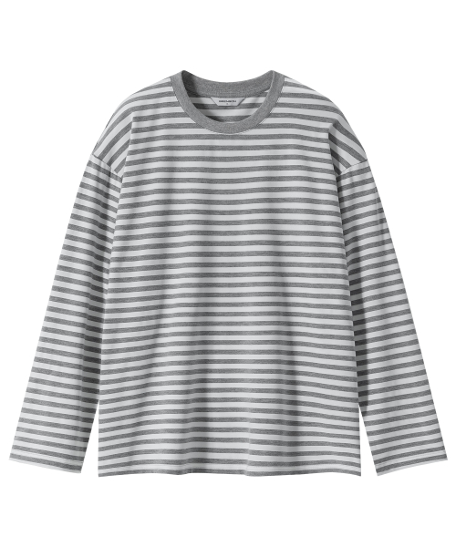 BRENSON ブレンソン オーバーフィット 1:1 ストライプ 長袖Tシャツ (5色展開) 画像 7