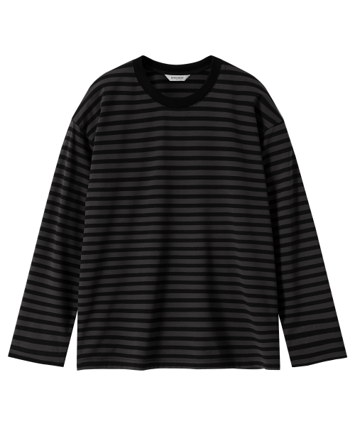 BRENSON ブレンソン オーバーフィット 1:1 ストライプ 長袖Tシャツ (5色展開) 画像 8