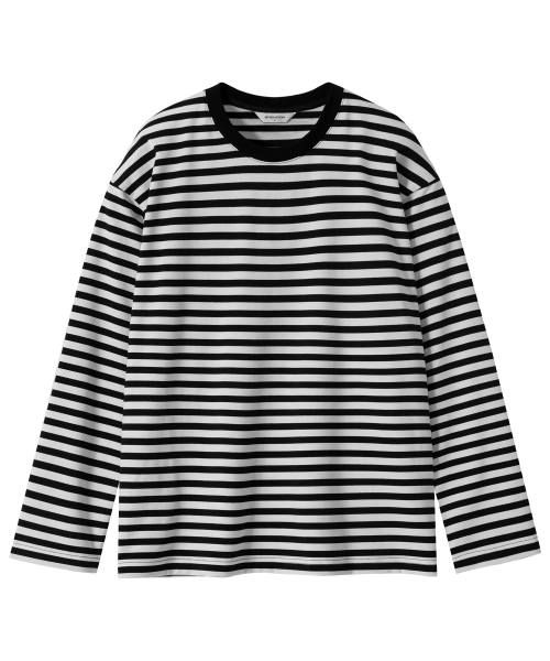 BRENSON ブレンソン オーバーフィット 1:1 ストライプ 長袖Tシャツ (5色展開) 画像 9