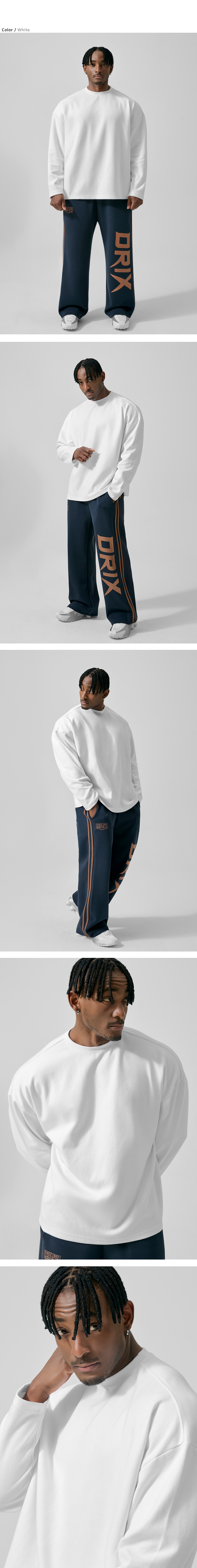 上質綿混 オーバーフィット ロング スリーブ Tシャツ 画像 11