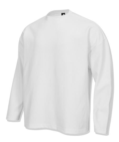 上質綿混 オーバーフィット ロング スリーブ Tシャツ 画像 10
