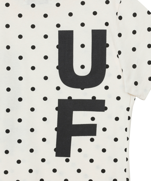 バウプ B logo スリムフィット Tシャツ ドットアイボリー メンズ 半袖 画像 8