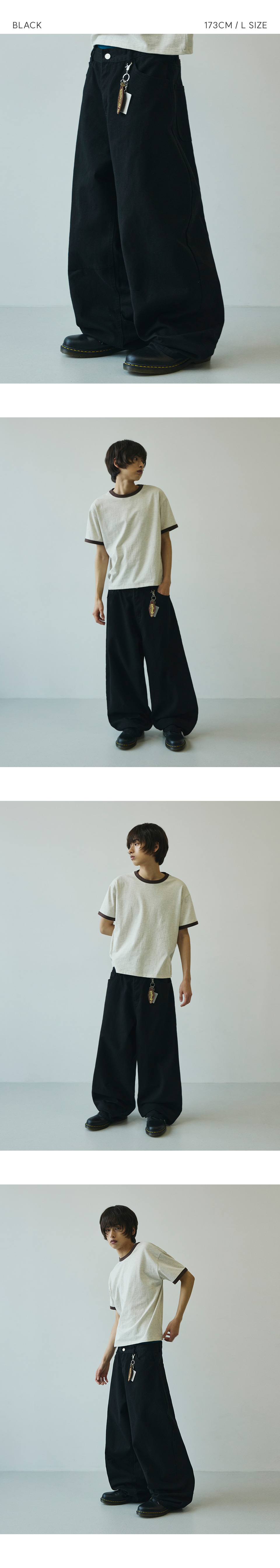 サマー ワイド カーブド ダーツ コットンパンツ 画像 11