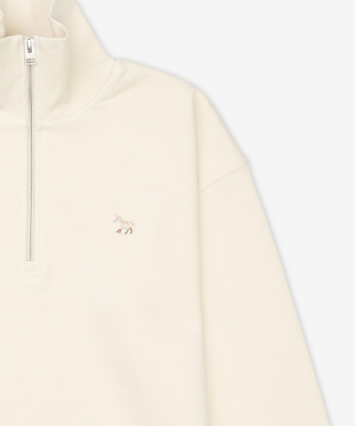 MAISON KITSUNE ベビーフォックスパッチ ハーフジップアップスウェット マーブル 画像 5
