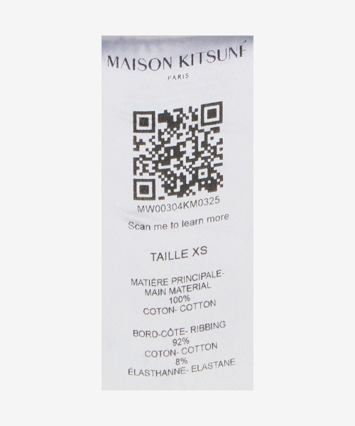 MAISON KITSUNE ベビーフォックスパッチ ハーフジップアップスウェット マーブル 画像 8