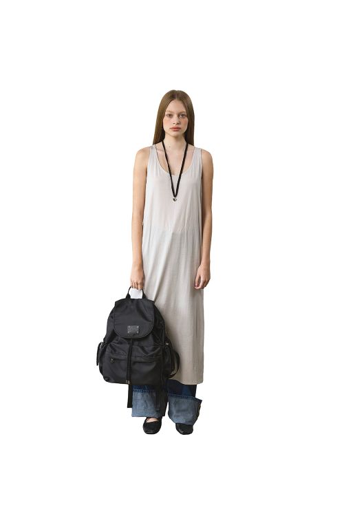 무르(MUR) Fluffy String Backpack (recycle nylon black) 이미지 2