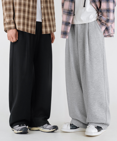 ディープ 一タック ワイド デイリー スウェット パンツ 画像 2