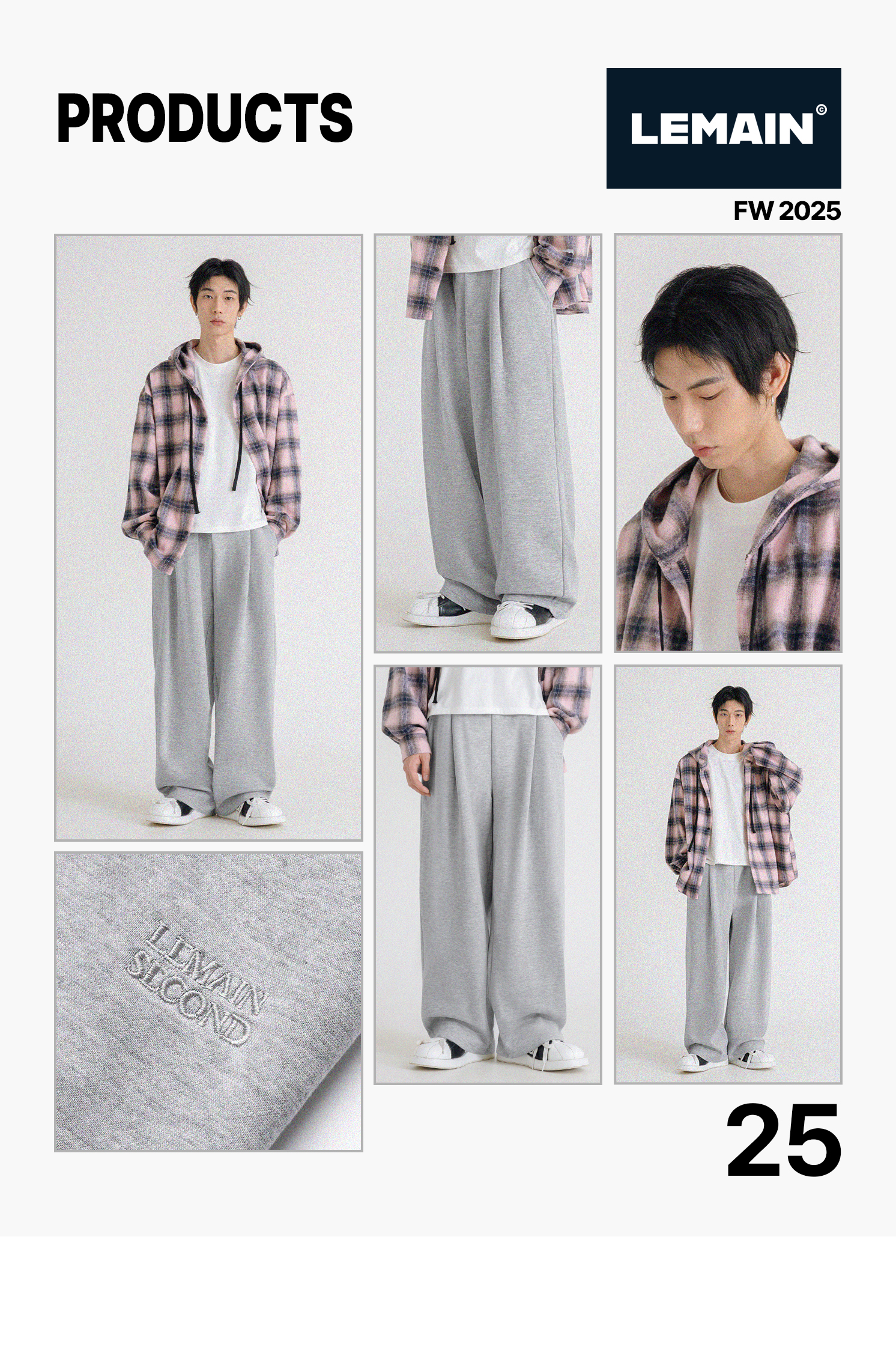 ディープ 一タック ワイド デイリー スウェット パンツ 画像 9