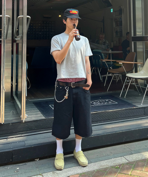 LE AR エッセンシャル クロップ Tシャツ ヘザーグレー レディース 半袖 画像 5