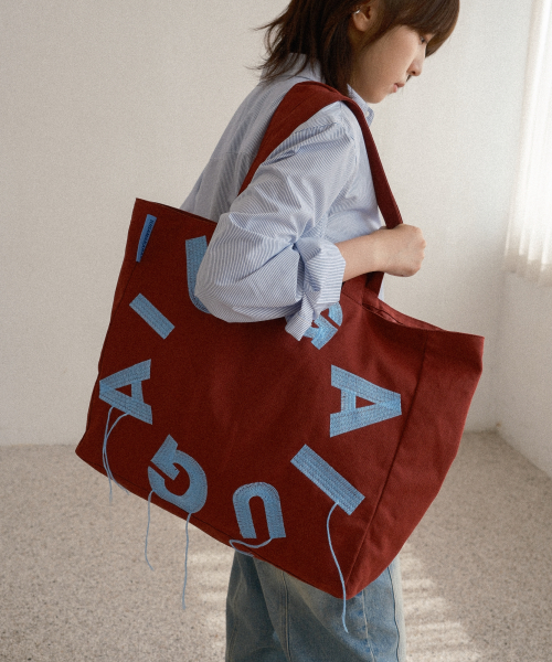 이우가마카라스(IUGAMAKARAS) IUGA Big Shopper Bag (Burgundy) 이미지 2