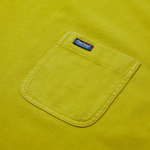 Penfield ウォッシュド加工 ポケット付き 半袖Tシャツ ライトグリーン 画像 5