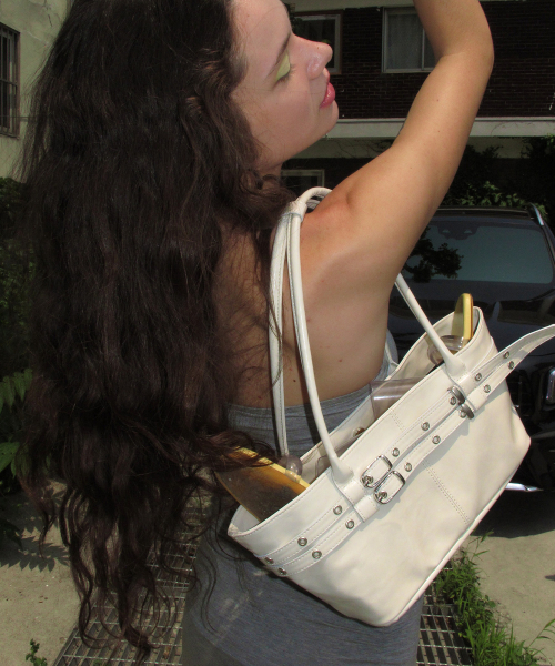 여밈(YEOMIM) mini belted boat bag (oyster) 이미지 2