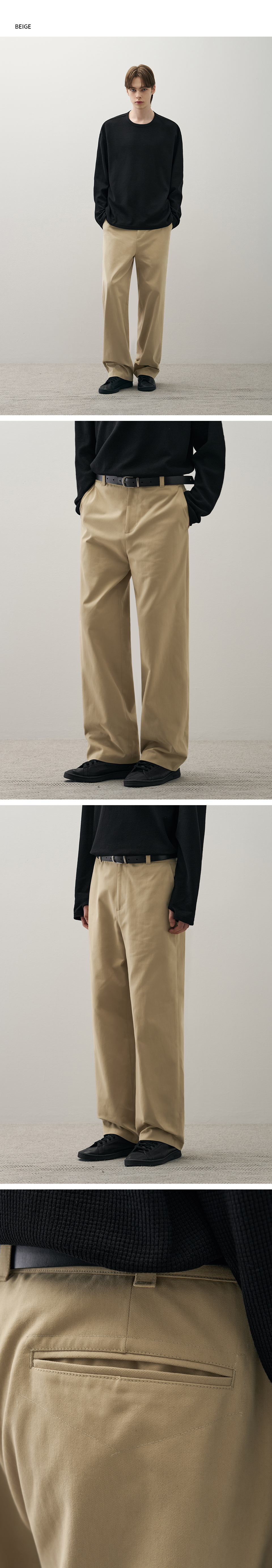 DRAW FIT セミワイドチノパンツ 6カラー展開 ゆったりシルエット 画像 10