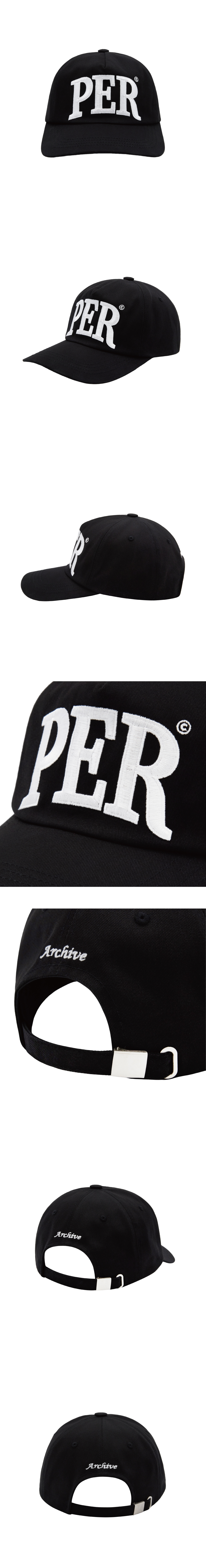 permanentarchive 퍼머넌트 아카이브(permanentarchive) 5-PANEL PER CAP BLACK 이미지 6