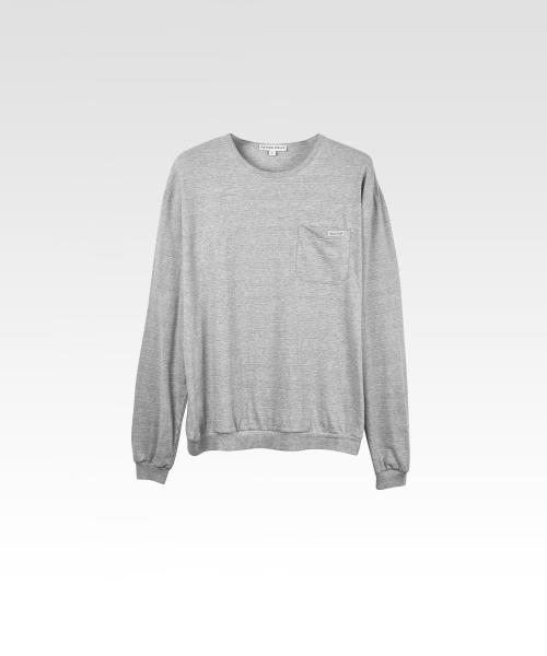 エデン ストライプ ロング スリーブ Tシャツ グレー 画像 1