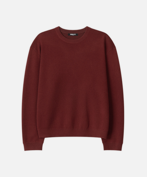 DRAWFIT ソフトウールクロップラウンドニット 4color レディース 秋冬ニットウェア 画像 7