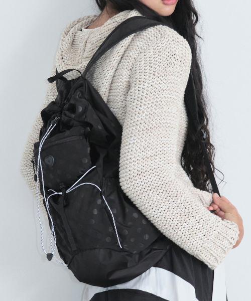 FENNEC 페넥(FENNEC) AIRY POCKET BACKPACK - DOT BLACK 이미지 5