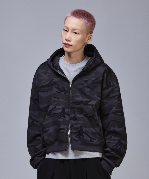 88 クロップ フーディー ジップアップ 画像 2