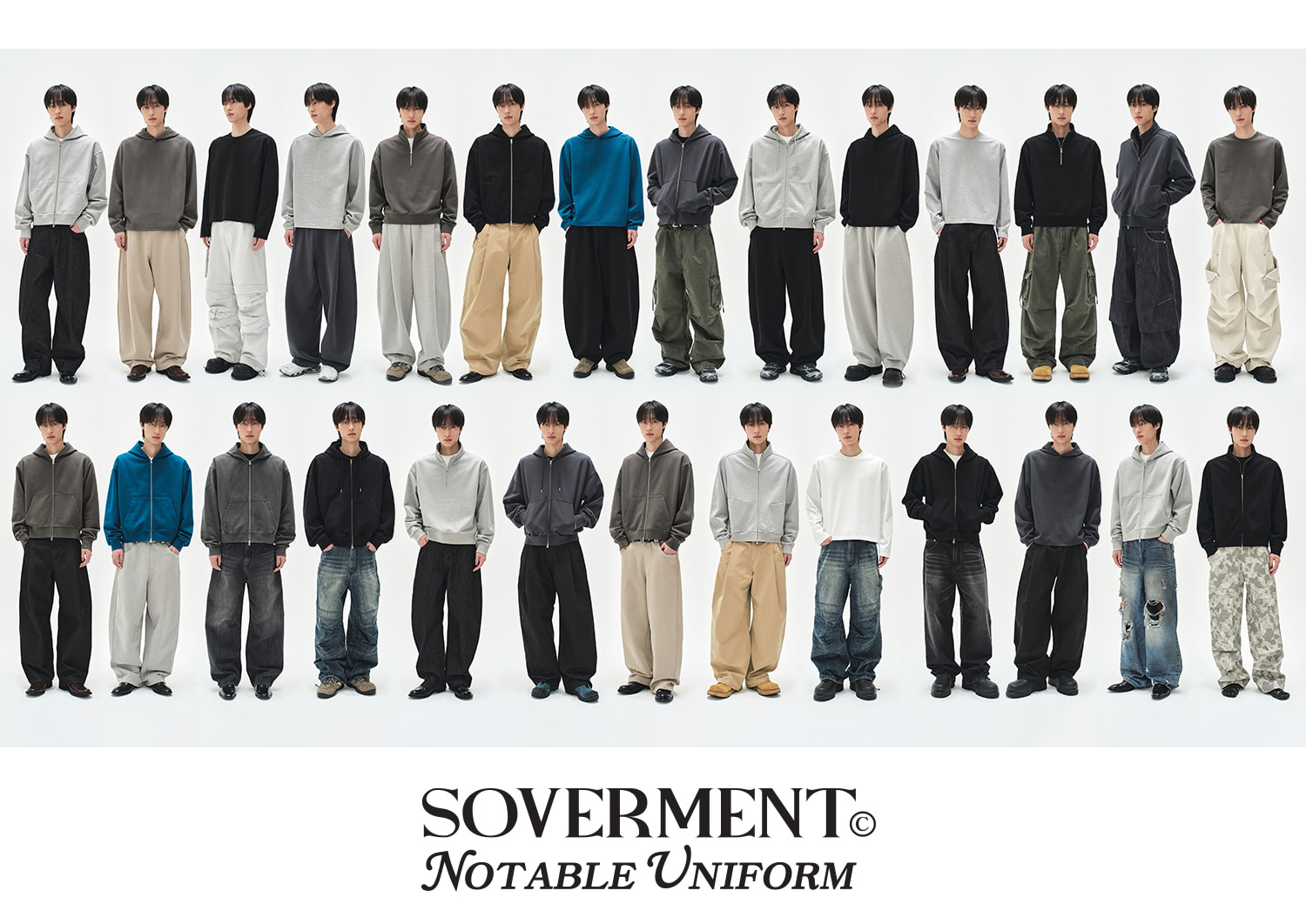 SOVERMENT 460G クロップ ピグメント ロングスリーブ チャコール 厚手長袖Tシャツ 画像 2