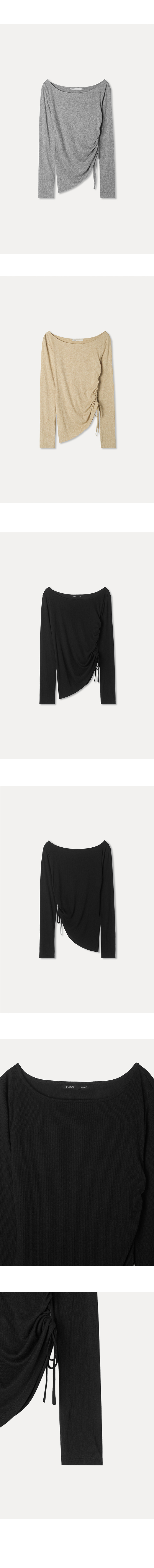 ボートネック シャーリング Tシャツ 画像 4