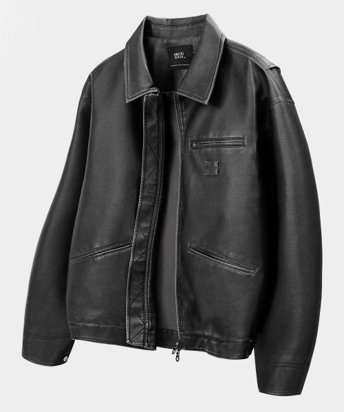 DIMITRI BLACK ディミトリブラック FAUX LEATHER デトロイト ワークジャケット ブラック