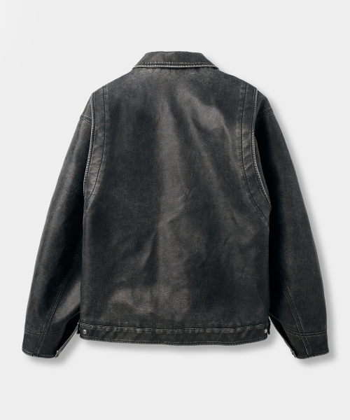 DIMITRI BLACK ディミトリブラック FAUX LEATHER デトロイト ワークジャケット ブラック 画像 2