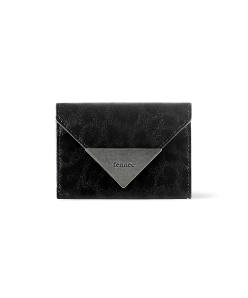 페넥(FENNEC) MATT TRIANGLE WALLET - LEOPARD BLACK 이미지 2
