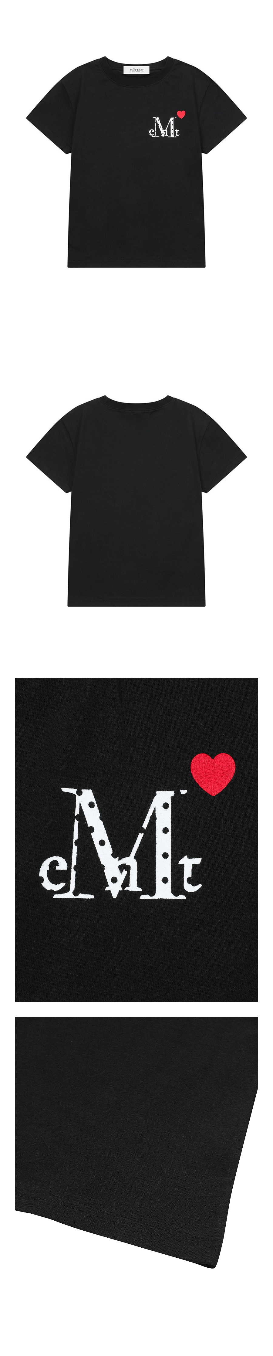 MUSENT ラブリッツ ミニハートロゴ ラウンドネック クロップ 半袖Tシャツ 2カラー 画像 11