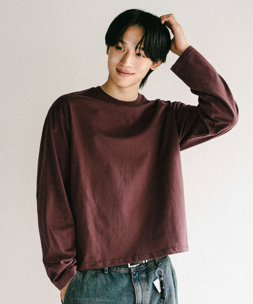 JEMUT クロップ丈 長袖Tシャツ 2枚セット レディース ロンT 画像 4