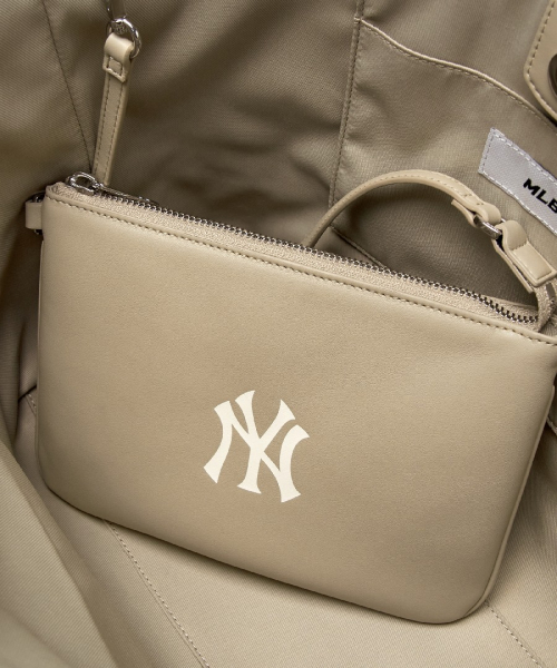 MLB モノグラム ジャカード トートバッグ NY クリーム 이미지 6
