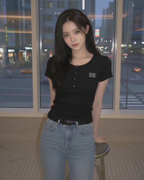 ヘンリーネック 半袖Tシャツ 6カラー展開 無我夢中 画像 5