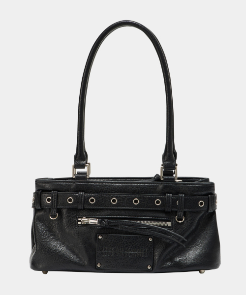 에트오소메(ETRE AU SOMMET) Belt Eyelet Strap Cross Mini Bag (Black) 이미지 3