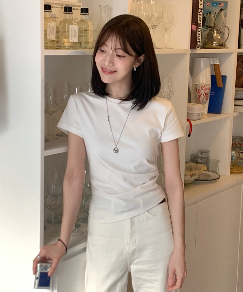 LOOKAST ZEZE アンバランスTシャツ 全6色 ユニークデザイン 半袖カットソー 画像 3