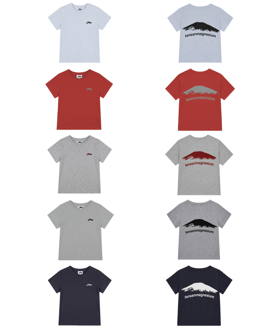 マウンテンTシャツ ホワイト/レッド 炭酸マグネシウム アウトドアグラフィックティー 画像 11