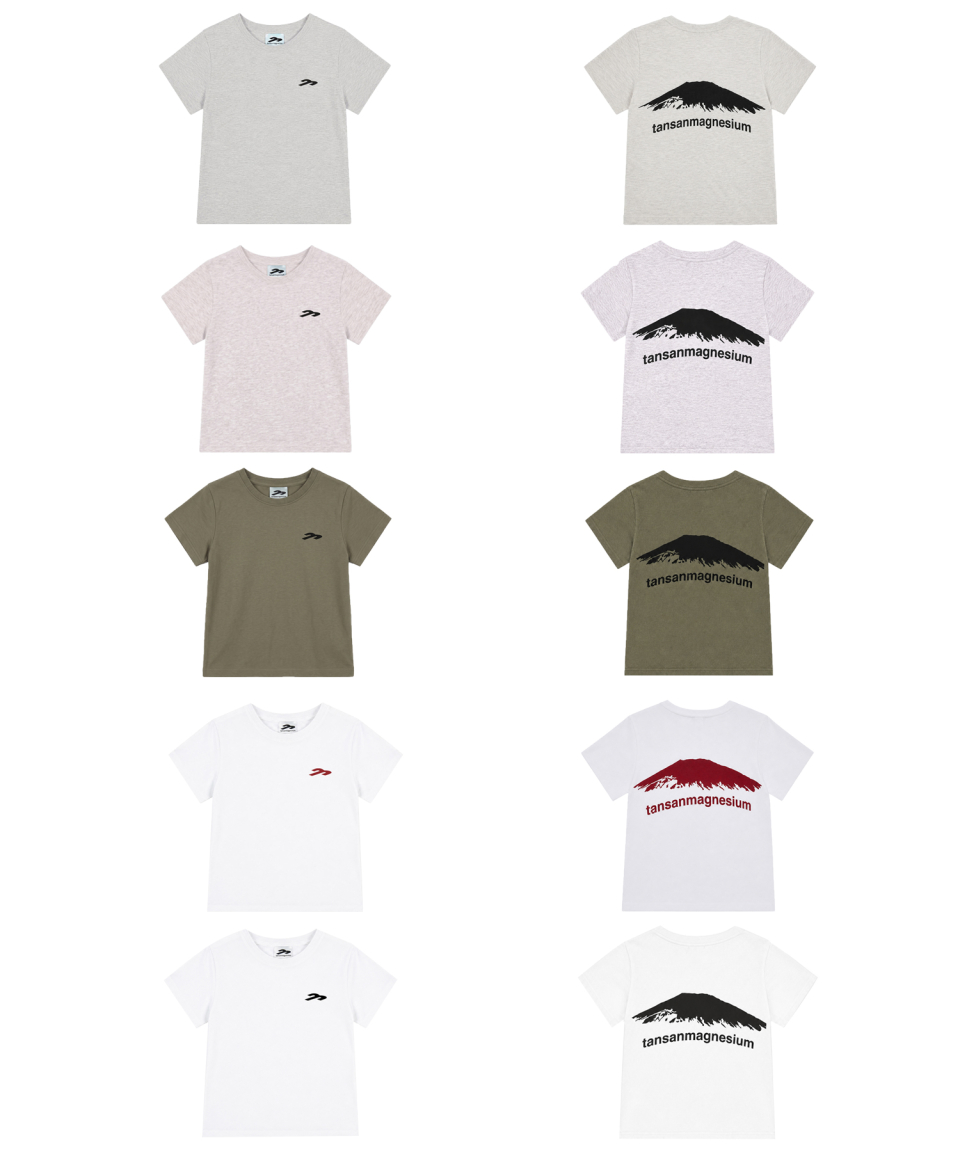 マウンテンTシャツ ホワイト/レッド 炭酸マグネシウム アウトドアグラフィックティー 画像 10