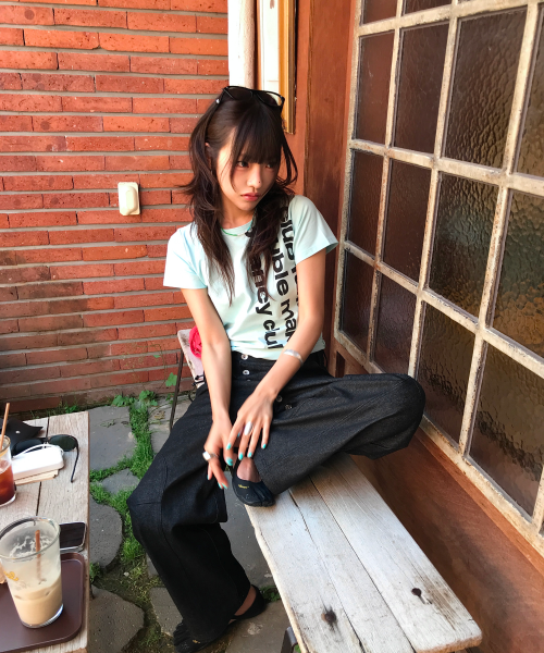 FANCY CLUB ベイウォッチ クロップTシャツ MINT F26QB103 レディース 半袖 カジュアル トップス 画像 4