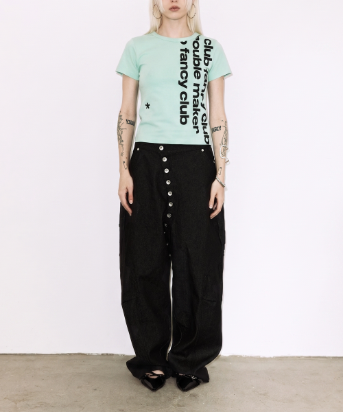 FANCY CLUB ベイウォッチ クロップTシャツ MINT F26QB103 レディース 半袖 カジュアル トップス 画像 7