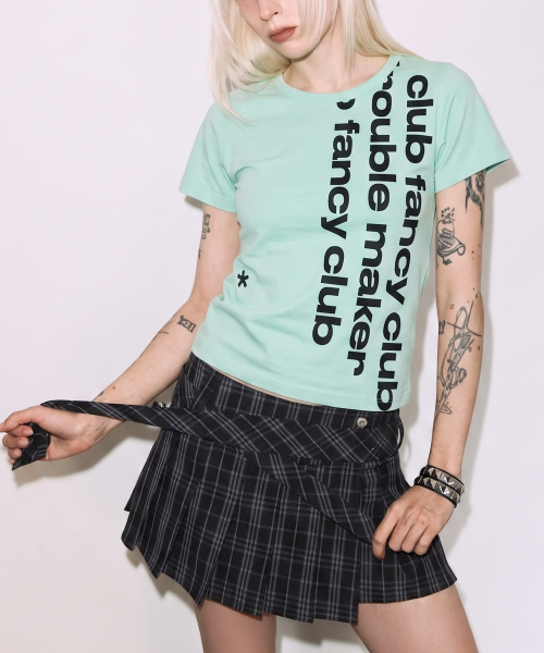 FANCY CLUB ベイウォッチ クロップTシャツ MINT F26QB103 レディース 半袖 カジュアル トップス 画像 8