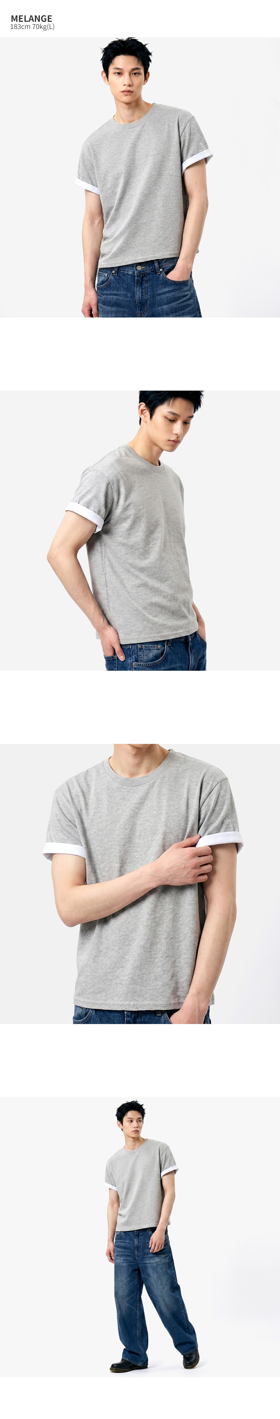 UNDER HOOF バーガンディ クロップ丈 半袖Tシャツ ロールアップスリーブ レディース 画像 8